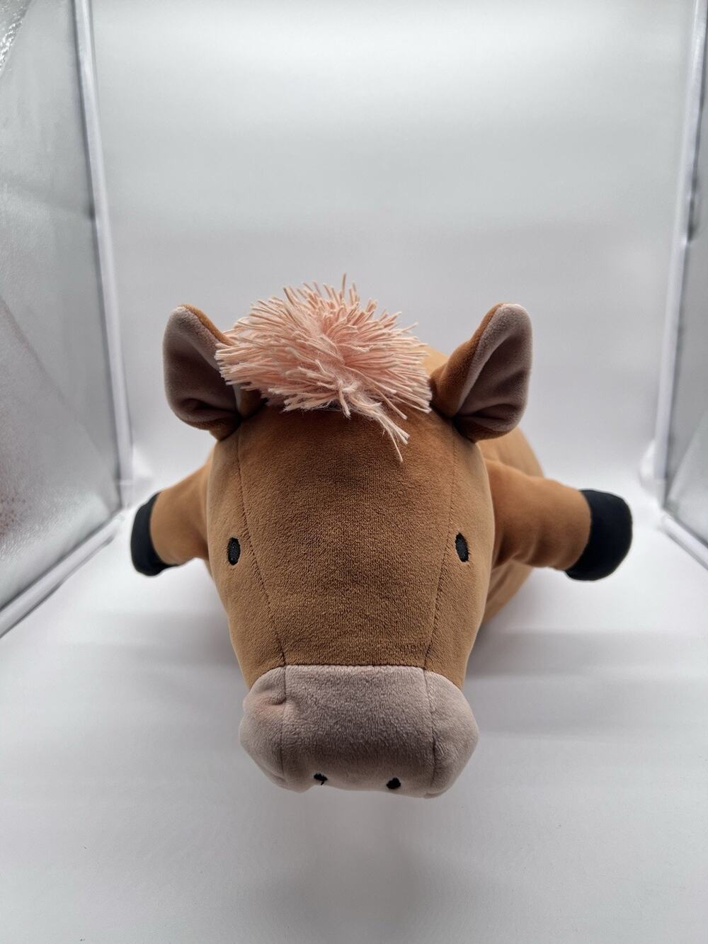 Pillowfort Weighted Plush Horse Brown Pony Anxiety Soothing Pillow Stuffed Toy